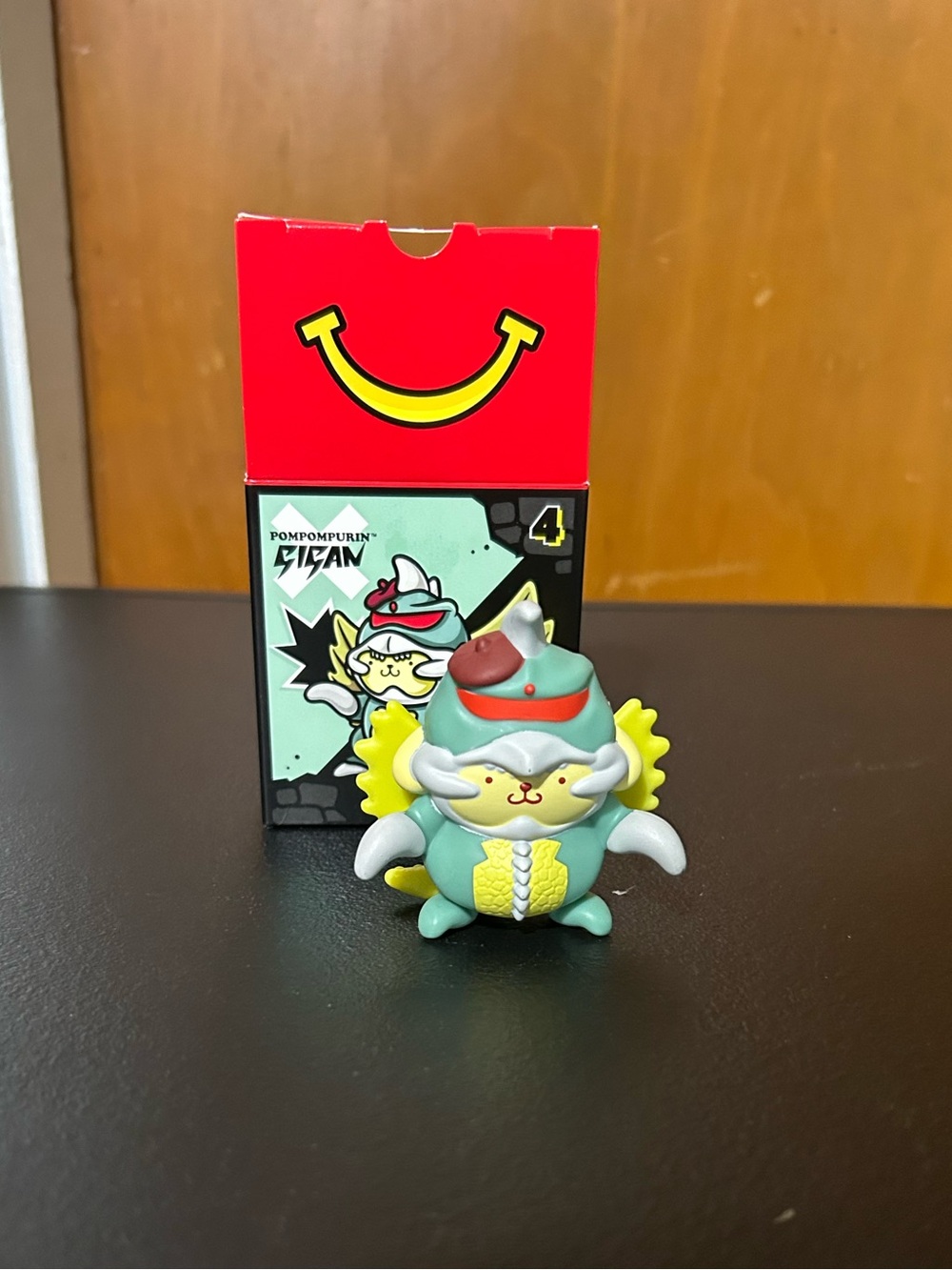 McDonald's Pompompurin Sugan Figure - Aqua, Yellow & Red